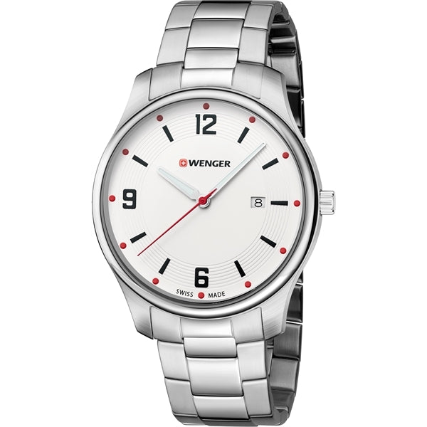 City Active White Dial Stainless Steel Watch