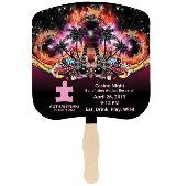 Bread Slice Glued Hand Fan (1 Side/ Four Color Process Imprint)