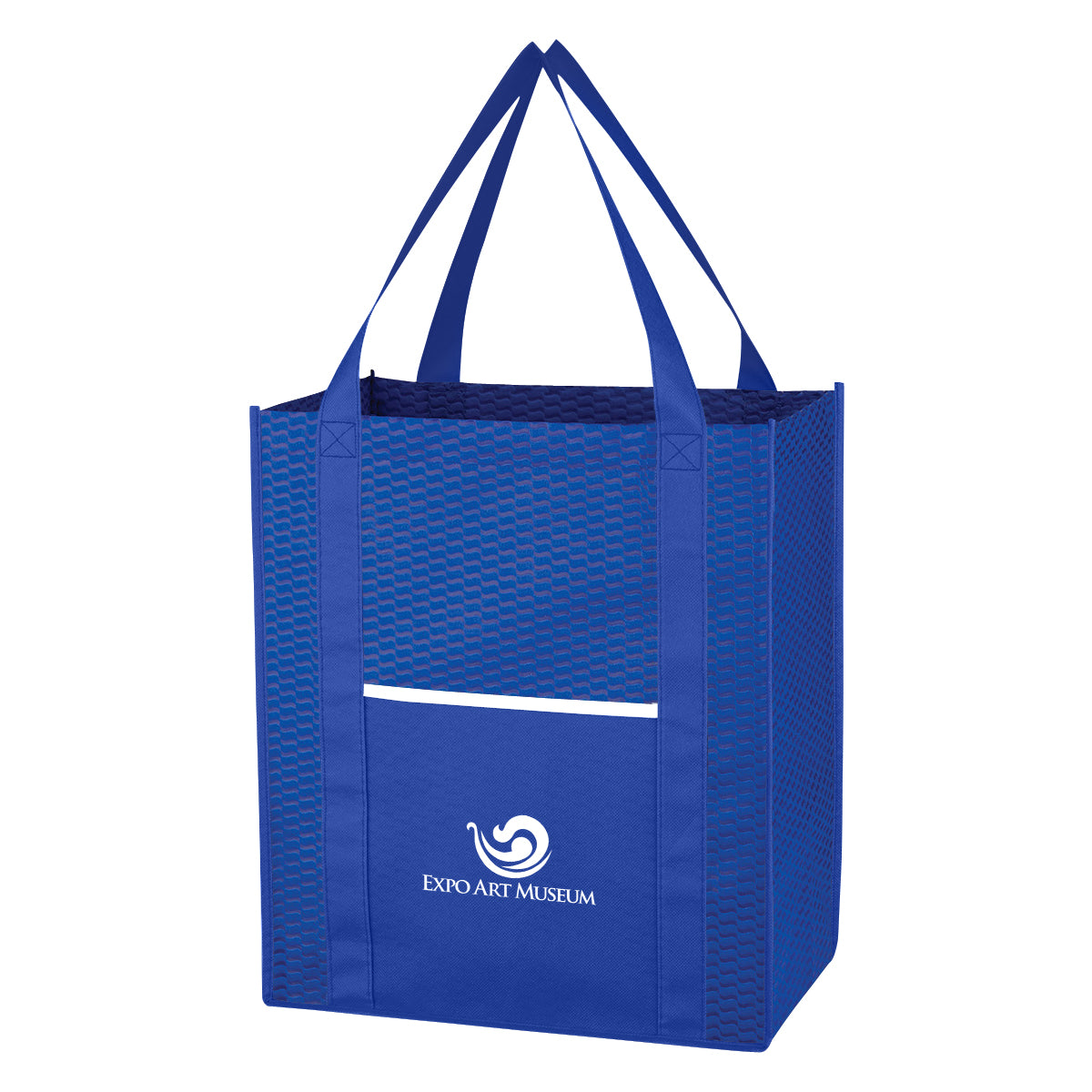Non-woven Wave Shopper Tote Bag