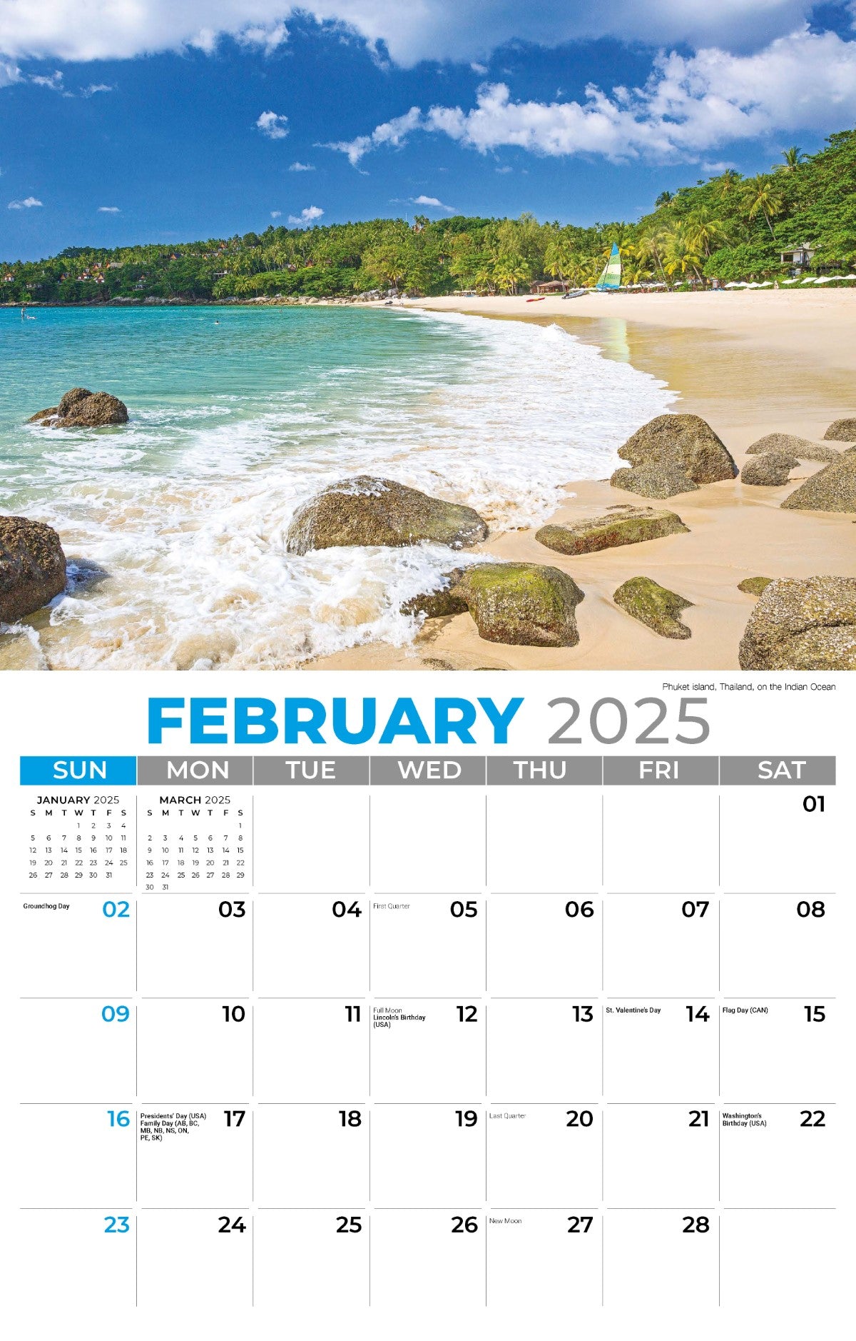 Galleria Wall Calendar 2025 Sun Sand & Surf