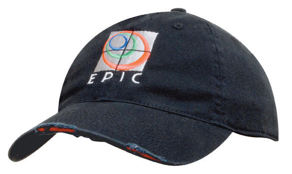 Washed Chino Twill Cap w/Distressed Peak