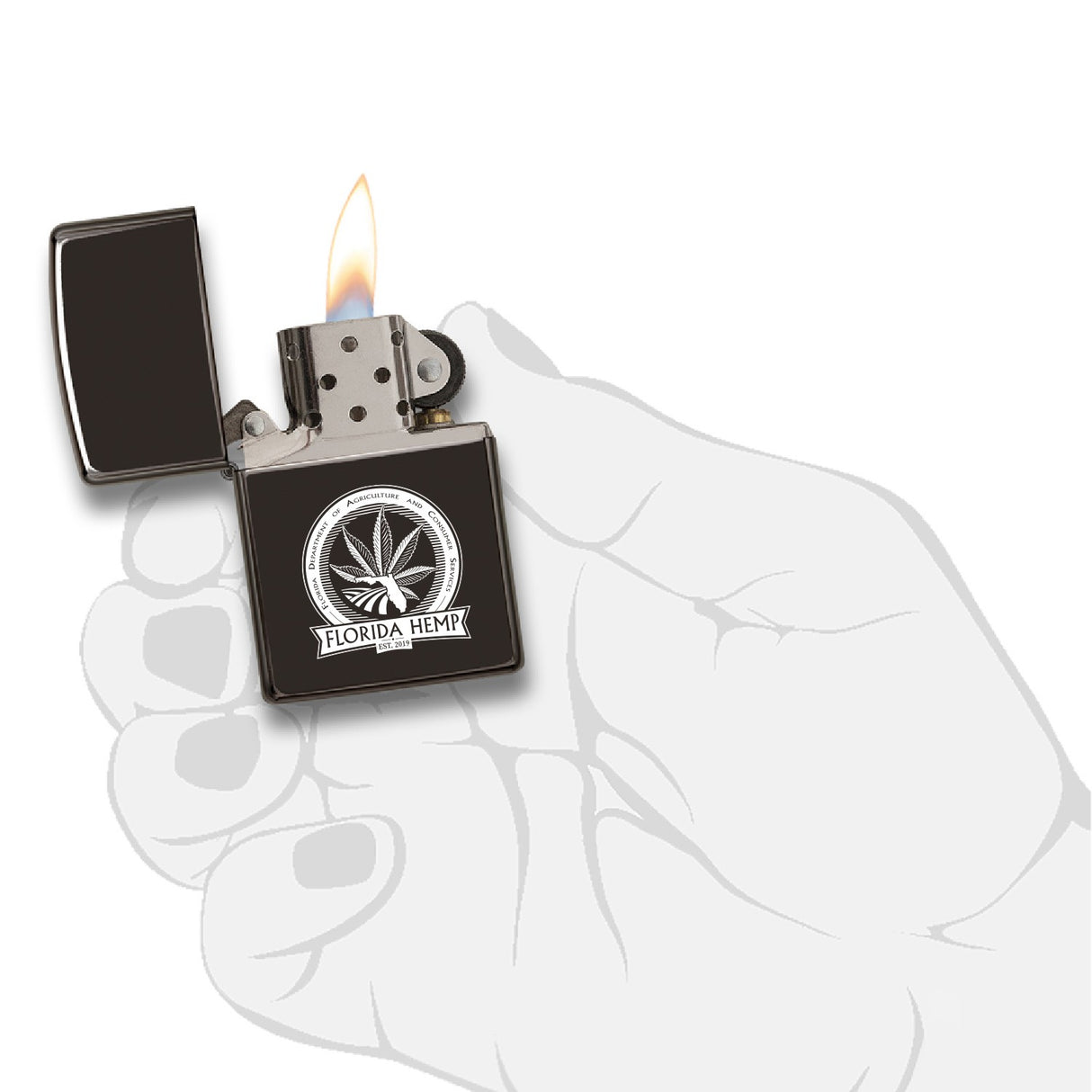 High Polish Black Zippo® Windproof Lighter