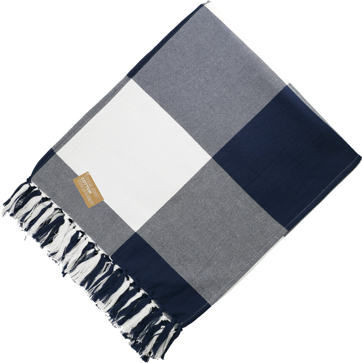 Field & Co. 100% Organic Cotton Check Throw Blanket