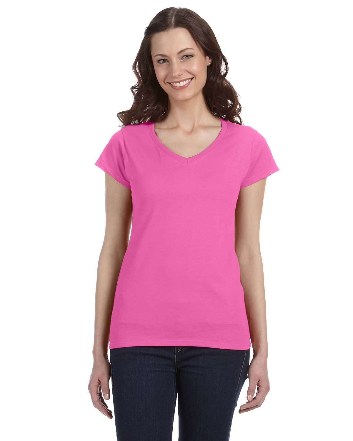 Gildan Ladies' SoftStyle® Fitted V-Neck T-Shirt