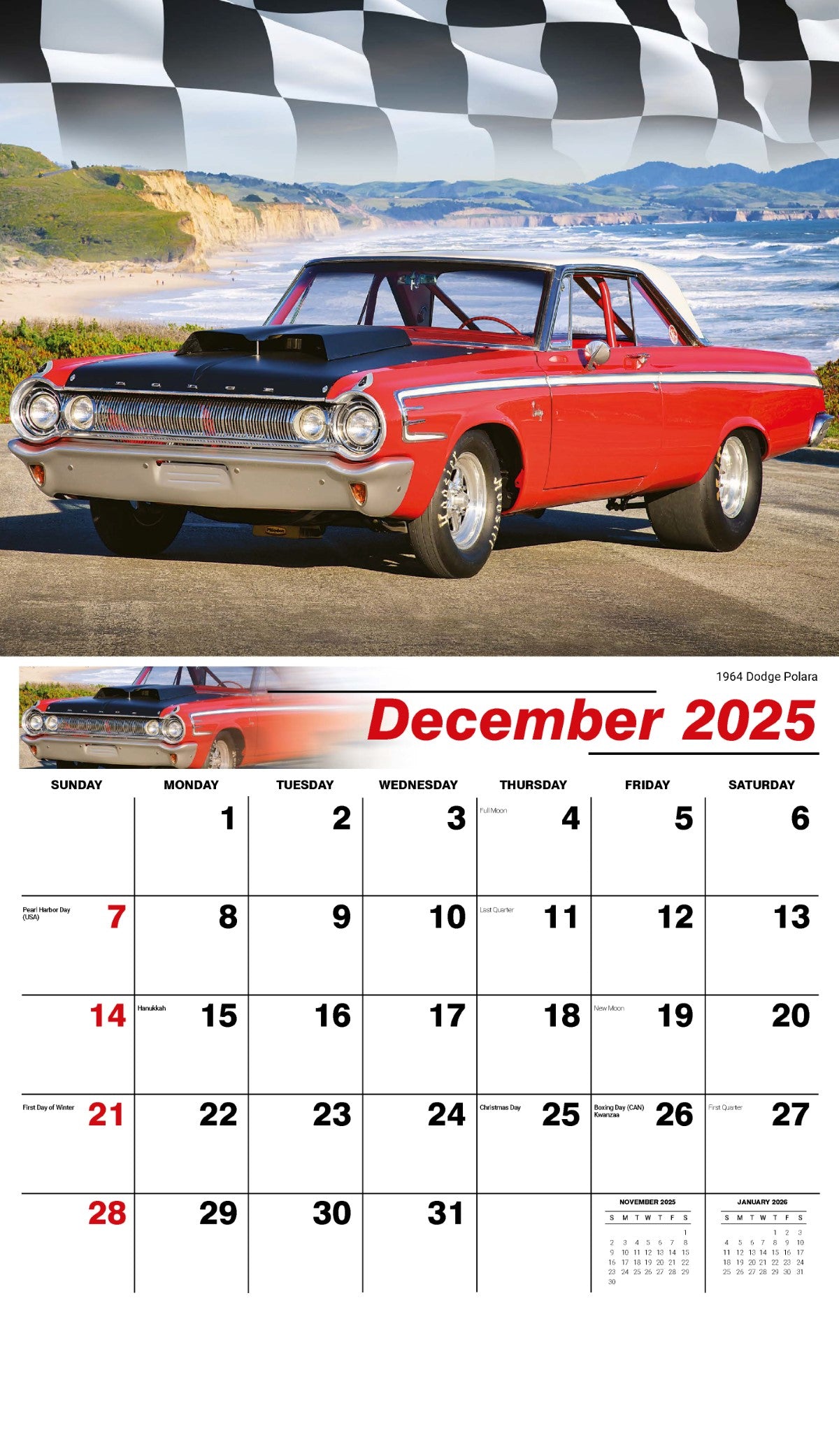 Galleria Wall Calendar 2025 Road Warriors