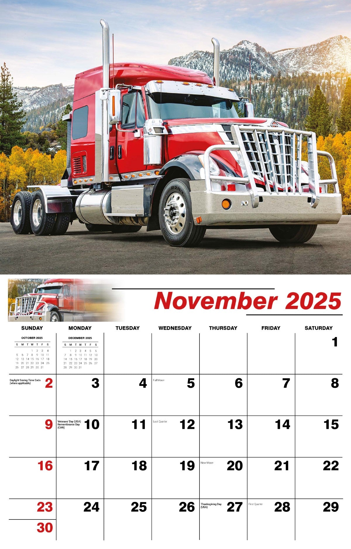 Galleria Wall Calendar 2025 Kings of the Road