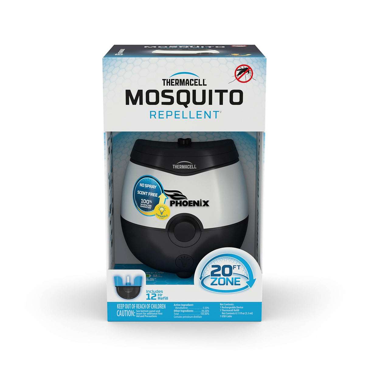 Thermacell® Rechargeable Mosquito Repeller + Glow Light
