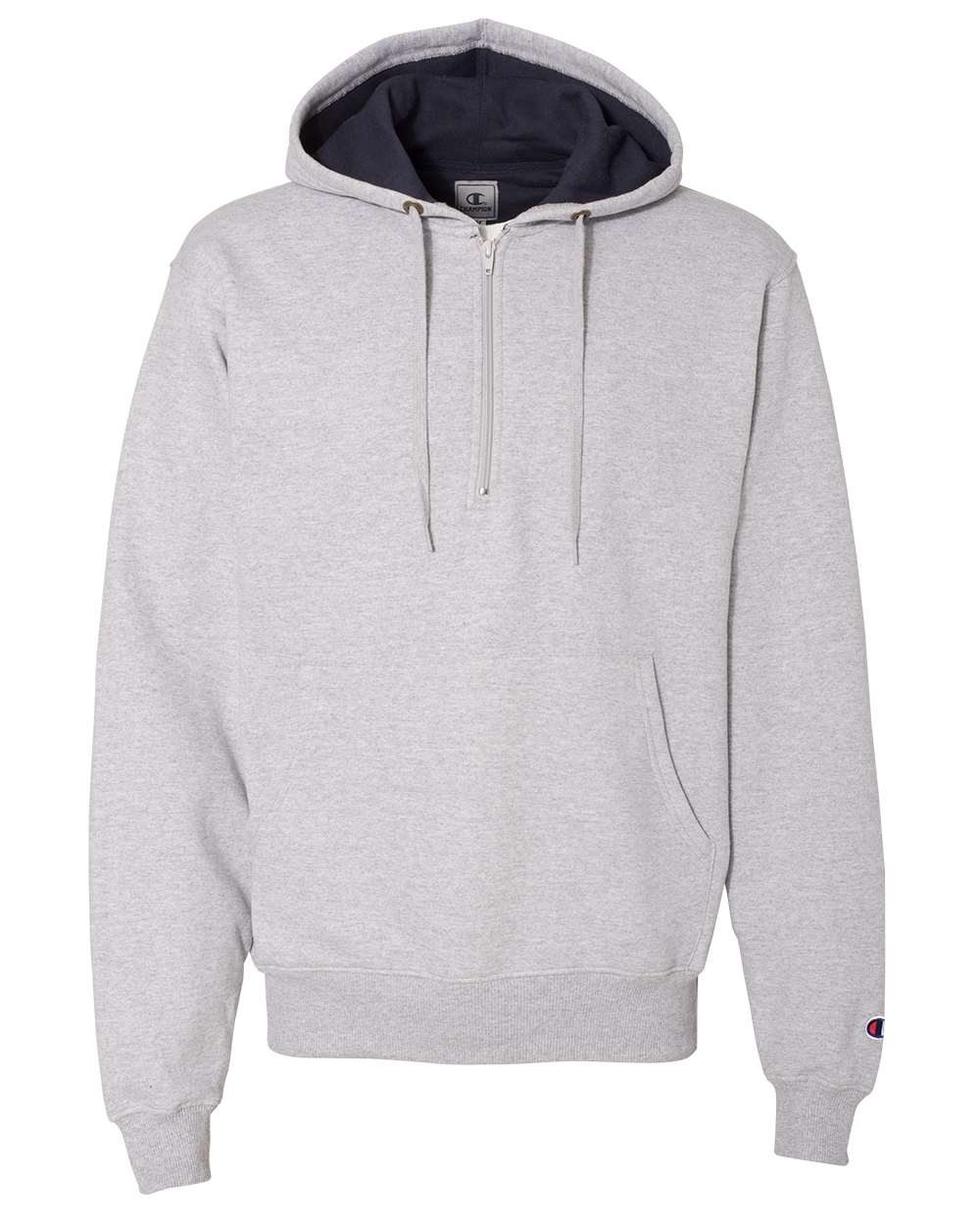 Champion® Cotton Max Hooded Quarter Zip Sweatshirt