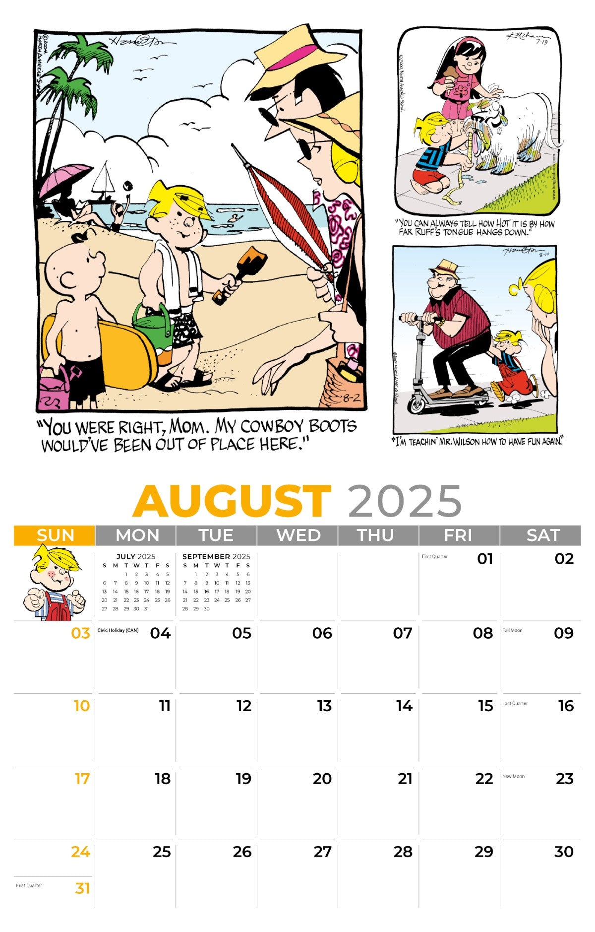 Galleria Wall Calendar 2025 Dennis the Menace