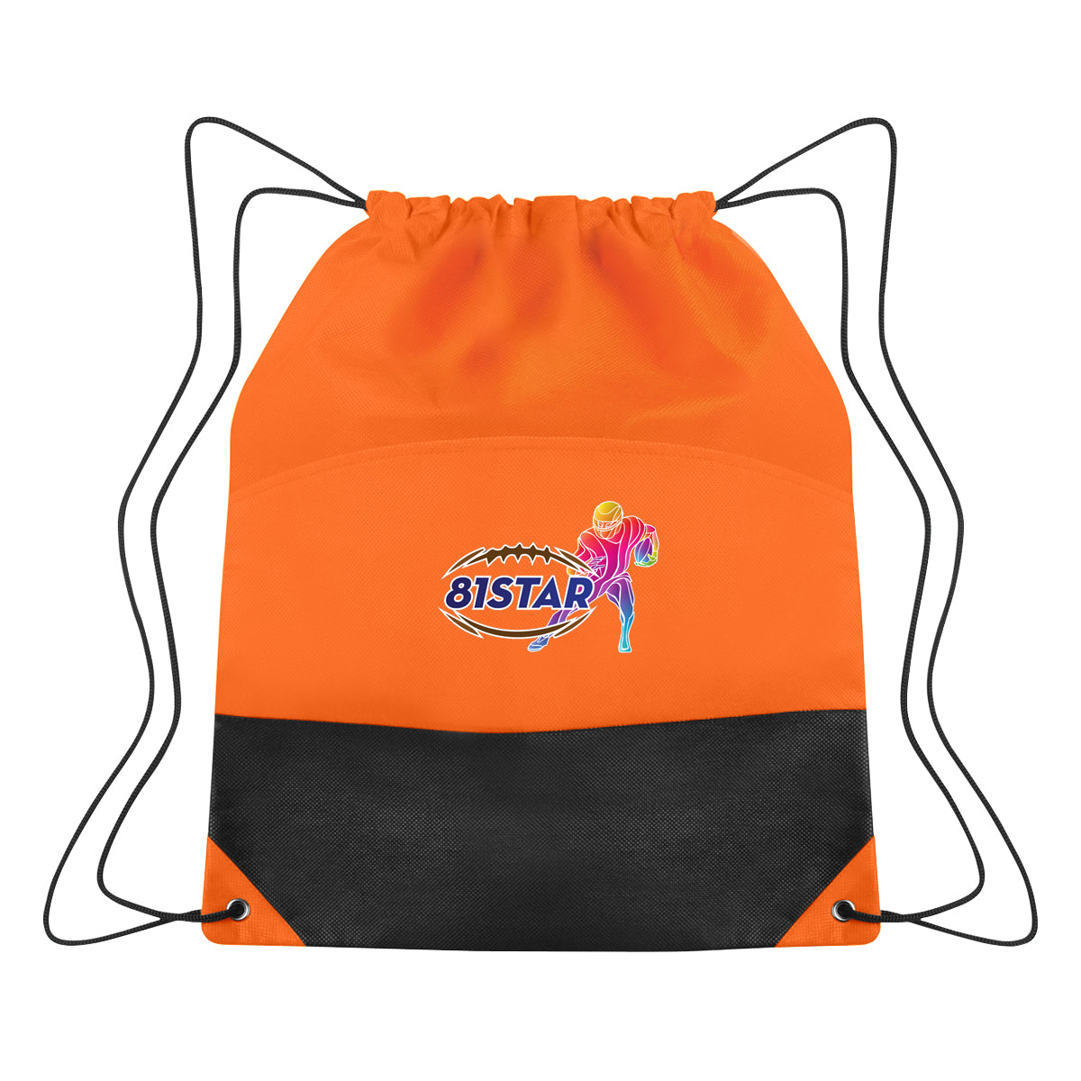Non-woven Two-tone Drawstring Sports Pack