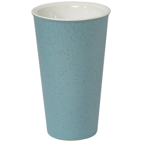 9 oz Double Wall Ceramic Tumbler with Silicone Lid