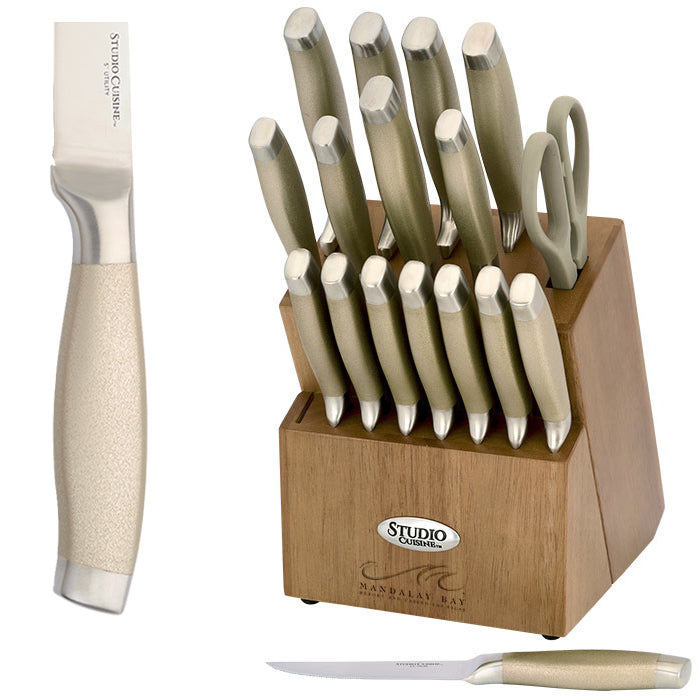 Studio Cuisine™ 18 Piece Peened Knife Block Set