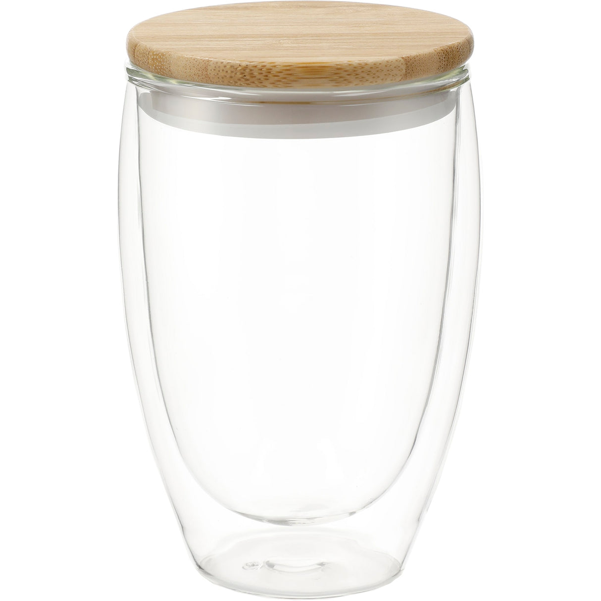 FSC 100% Bamboo lid 12oz Easton Glass Cup