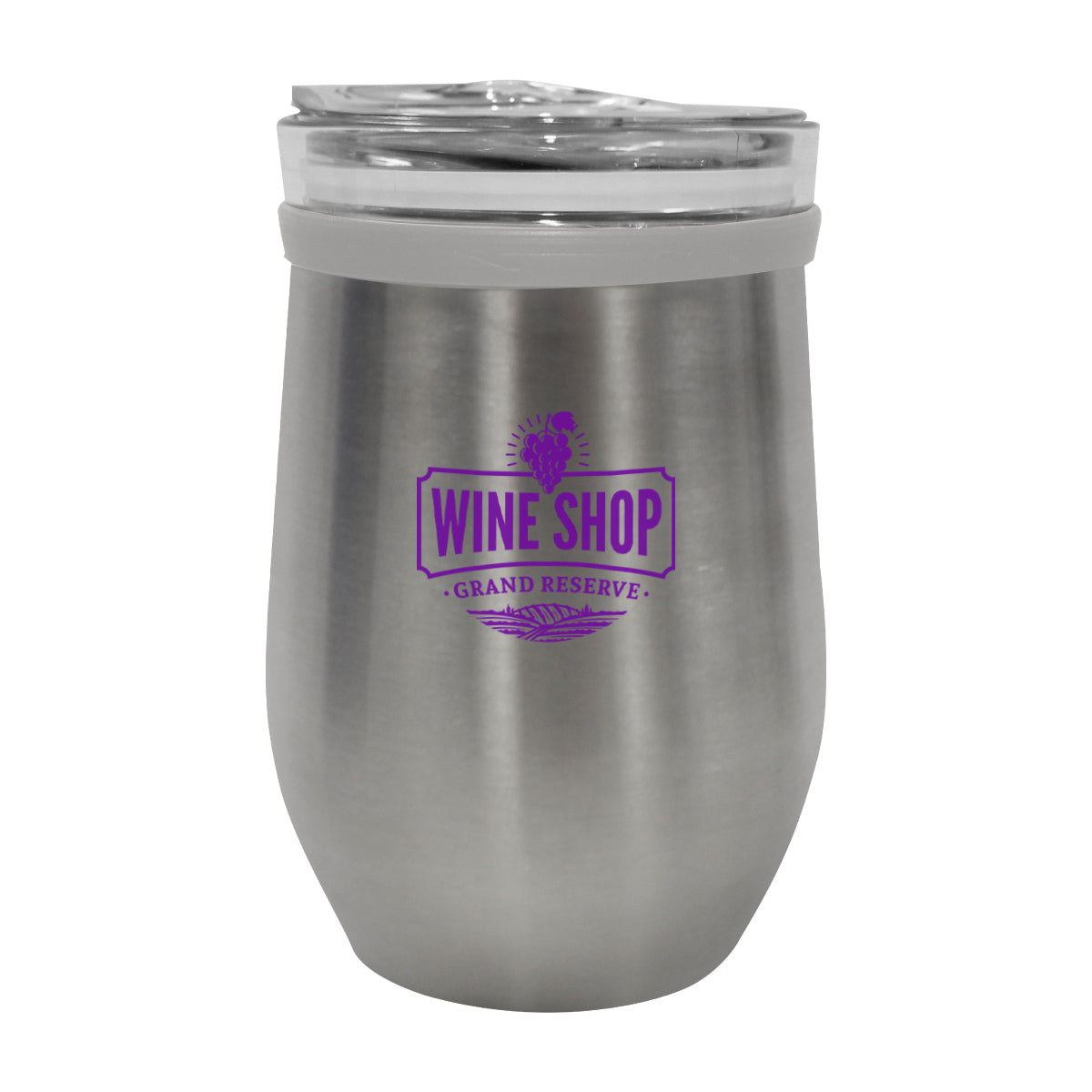 8 Oz. Glass And Stainless Steel Wine Tumbler