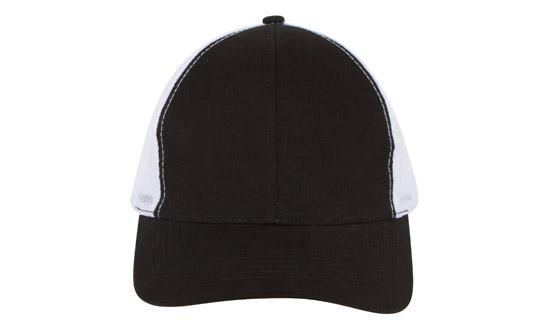 000963 Trucker Style Brushed Cotton Cap w/Mesh Back