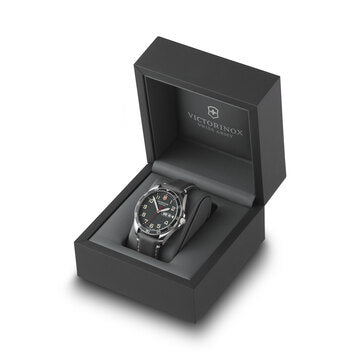 FieldForce Black Dial Watch w/Leather Strap