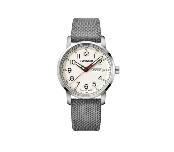 Attitude Heritage White Dial Gray Nylon Strap Watch