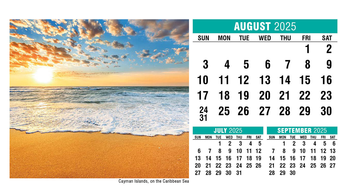 Galleria Sun, Sand & Surf Desk Tent Calendar