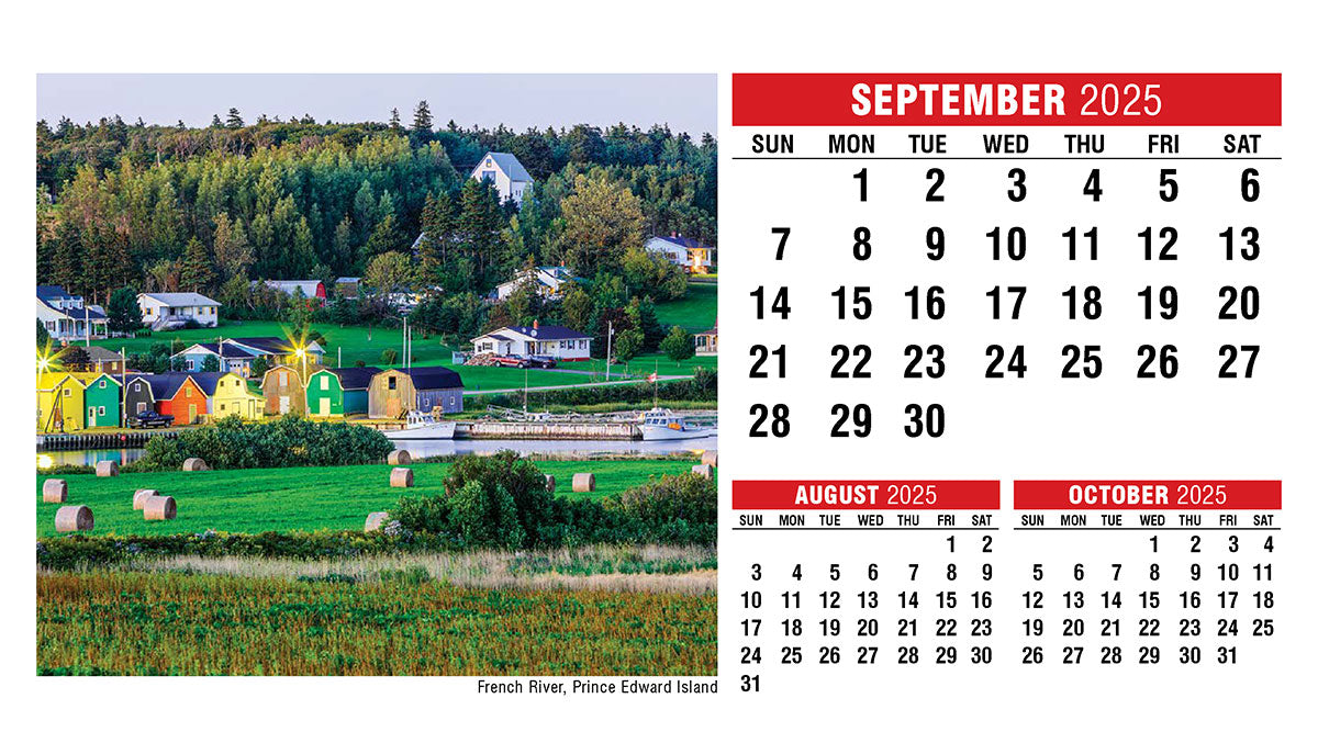Scenes of Canada (English) Desk Tent Calendar