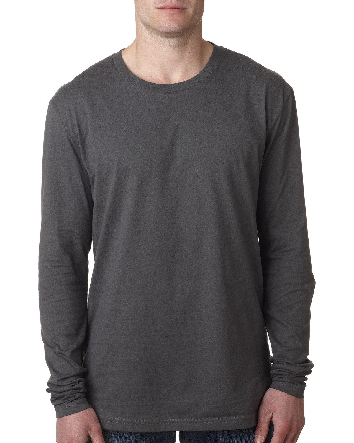 000044 NEXT LEVEL APPAREL Men's Cotton Long-Sleeve Crew