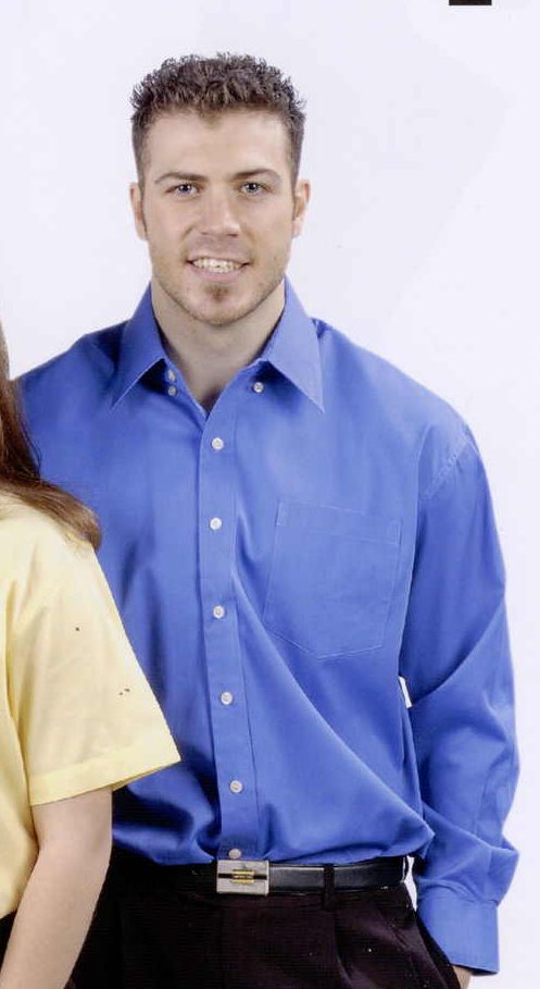 Men's Textured Finish Short Sleeve Dress Shirt (Victoria Blue) (S-5XL)