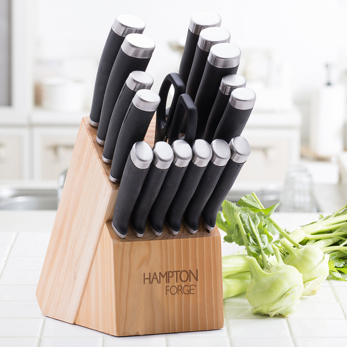 Hampton Forge® Epicure 17 Piece Cutlery Block Set