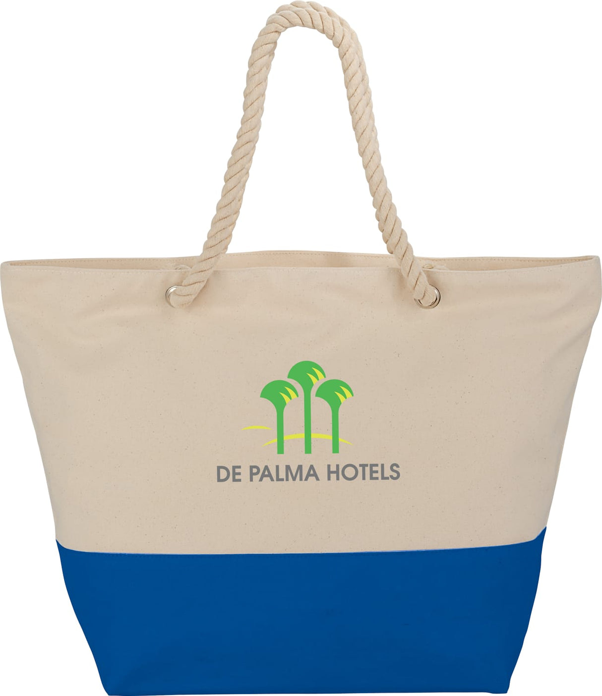 Zippered 12oz Cotton Canvas Rope Tote