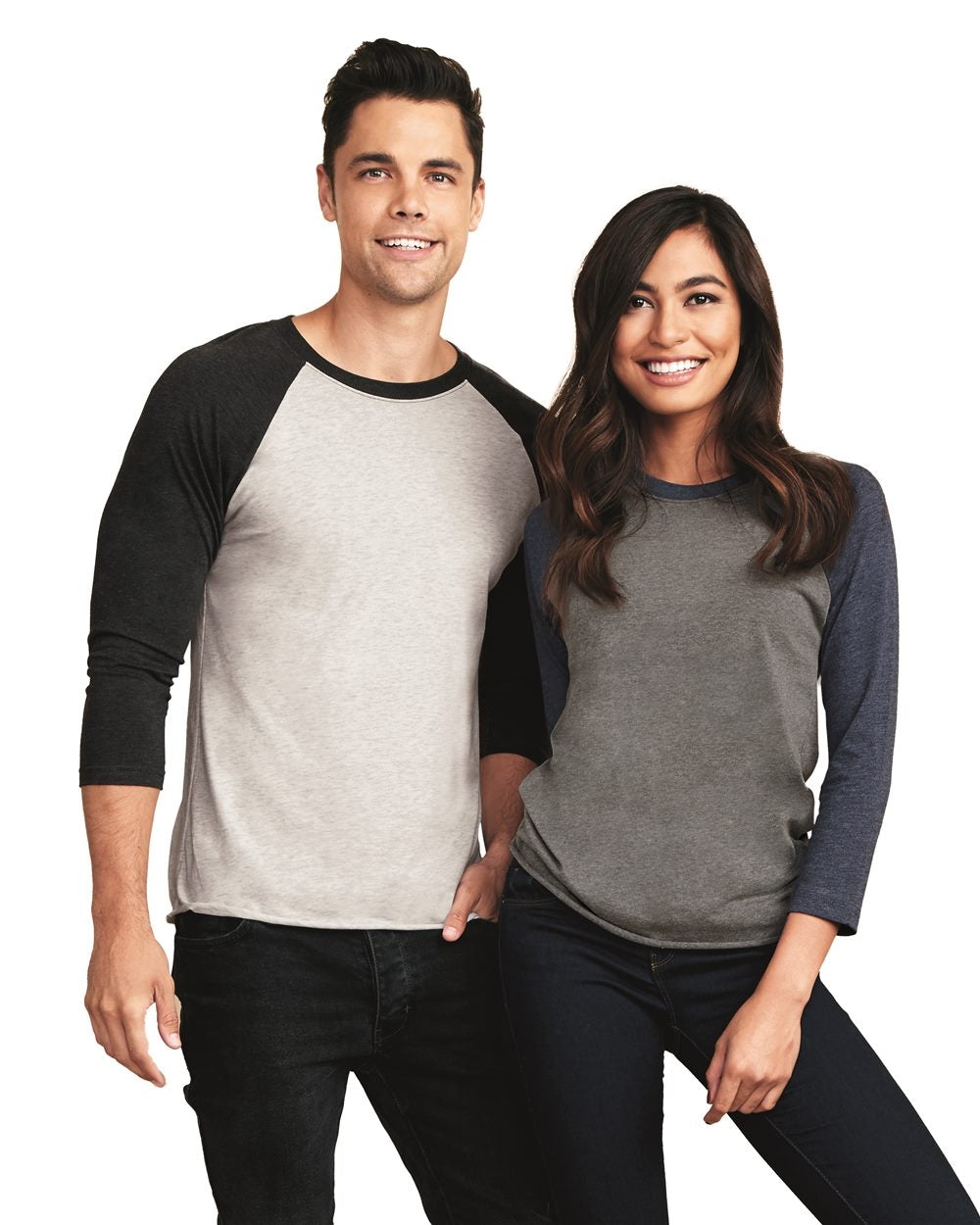 000046 Next Level Unisex Triblend Three-Quarter Sleeve Raglan Shirt