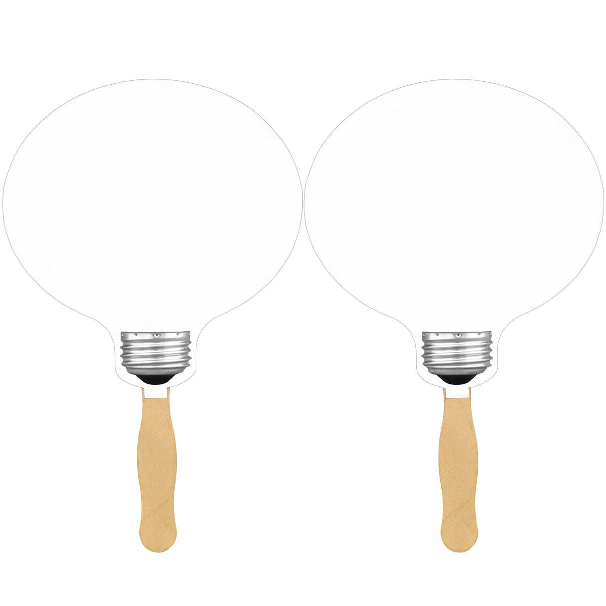 Light Bulb Sandwiched Hand Fan (2 Side/ four color process imprint)