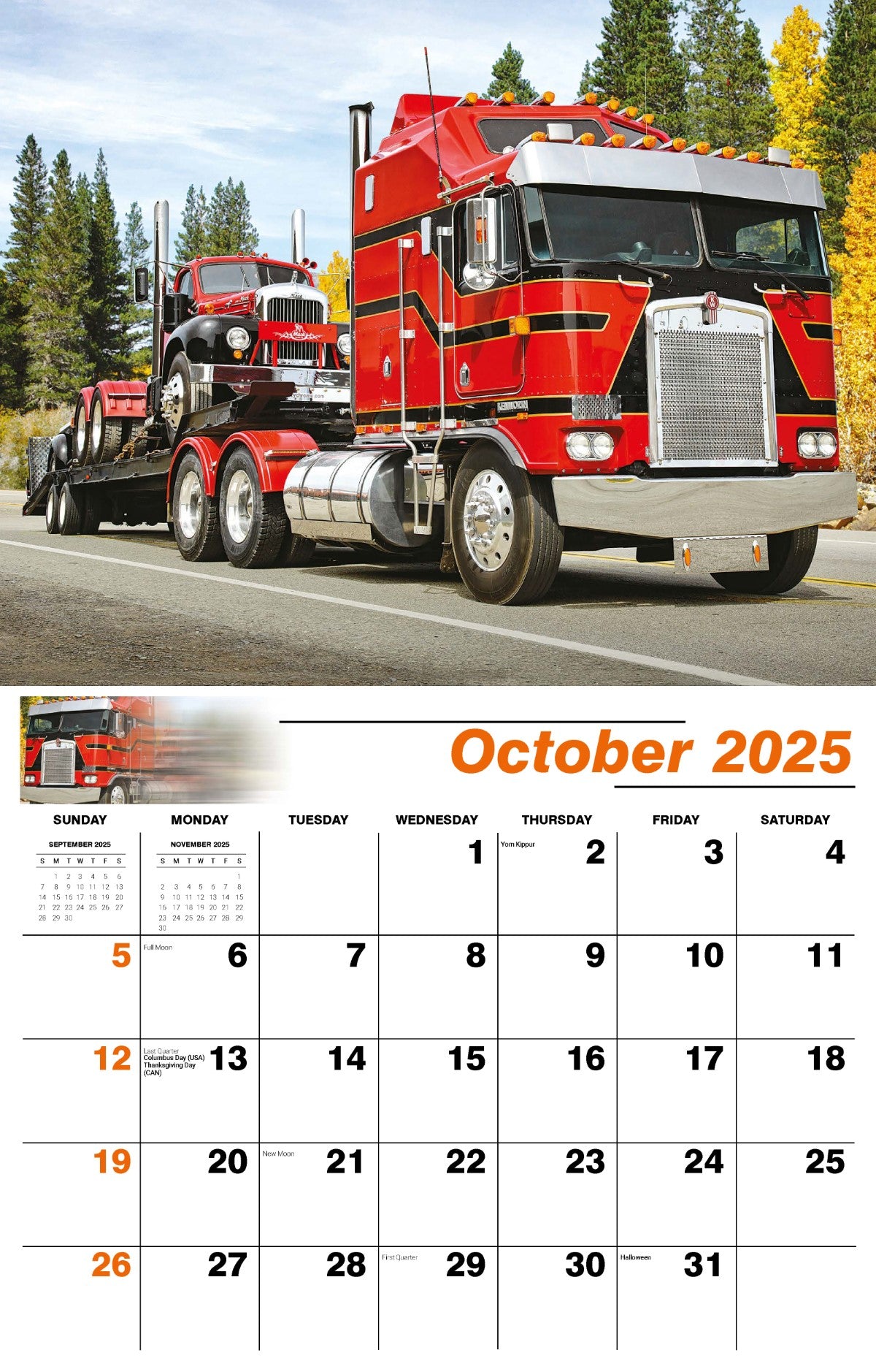 Galleria Wall Calendar 2025 Kings of the Road