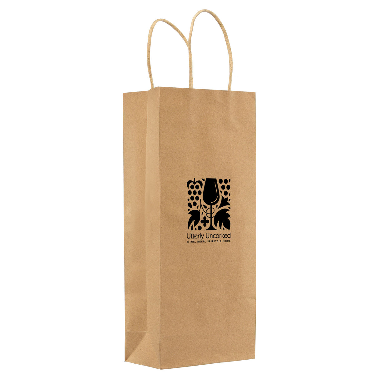 Kraft Paper Bag for Wine Bottles - 5.5"w x 13"h