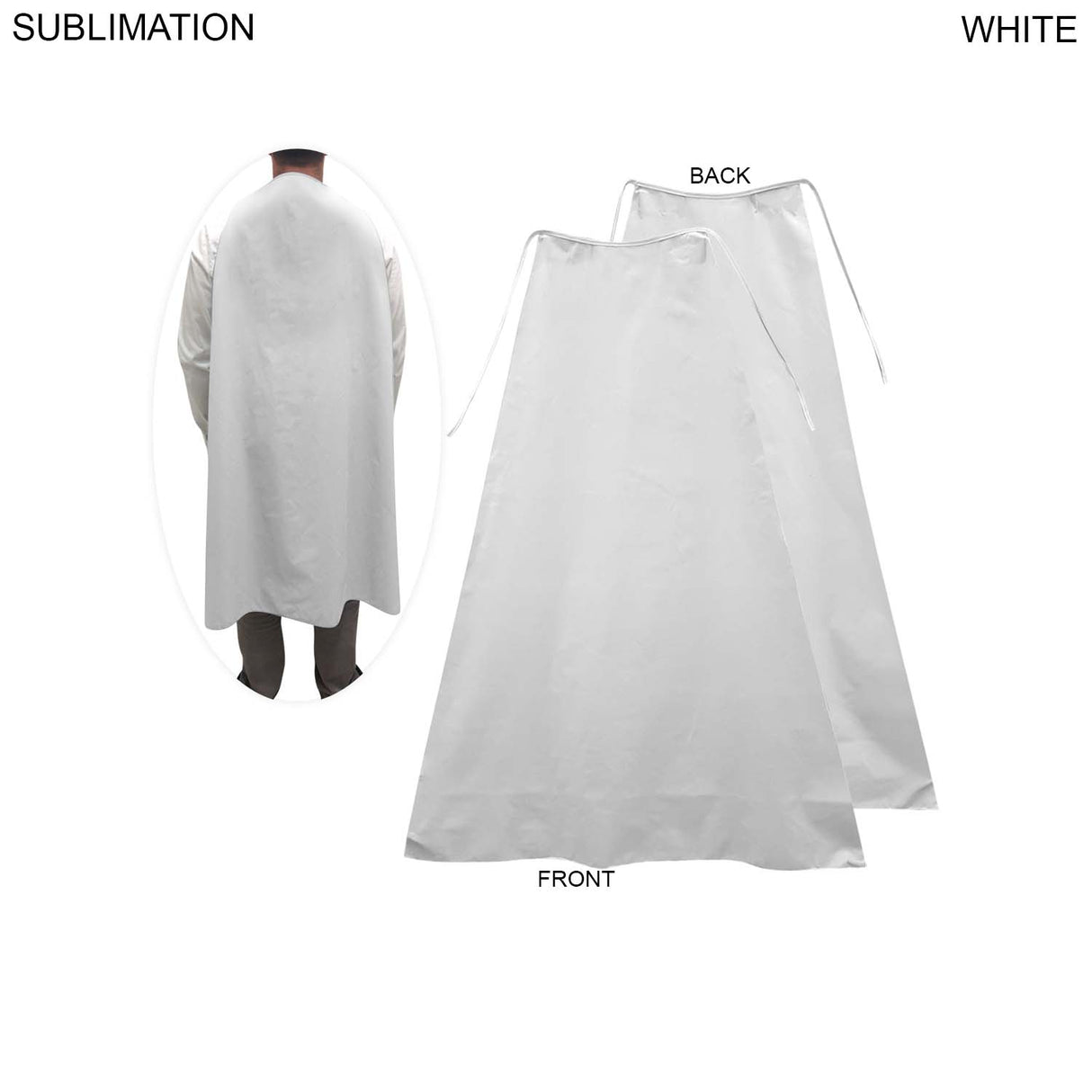 Super Hero Cape, Adult size, Neck Ties, Polyester Fabric, Sublimated Edge to Edge Unlimited Graphics