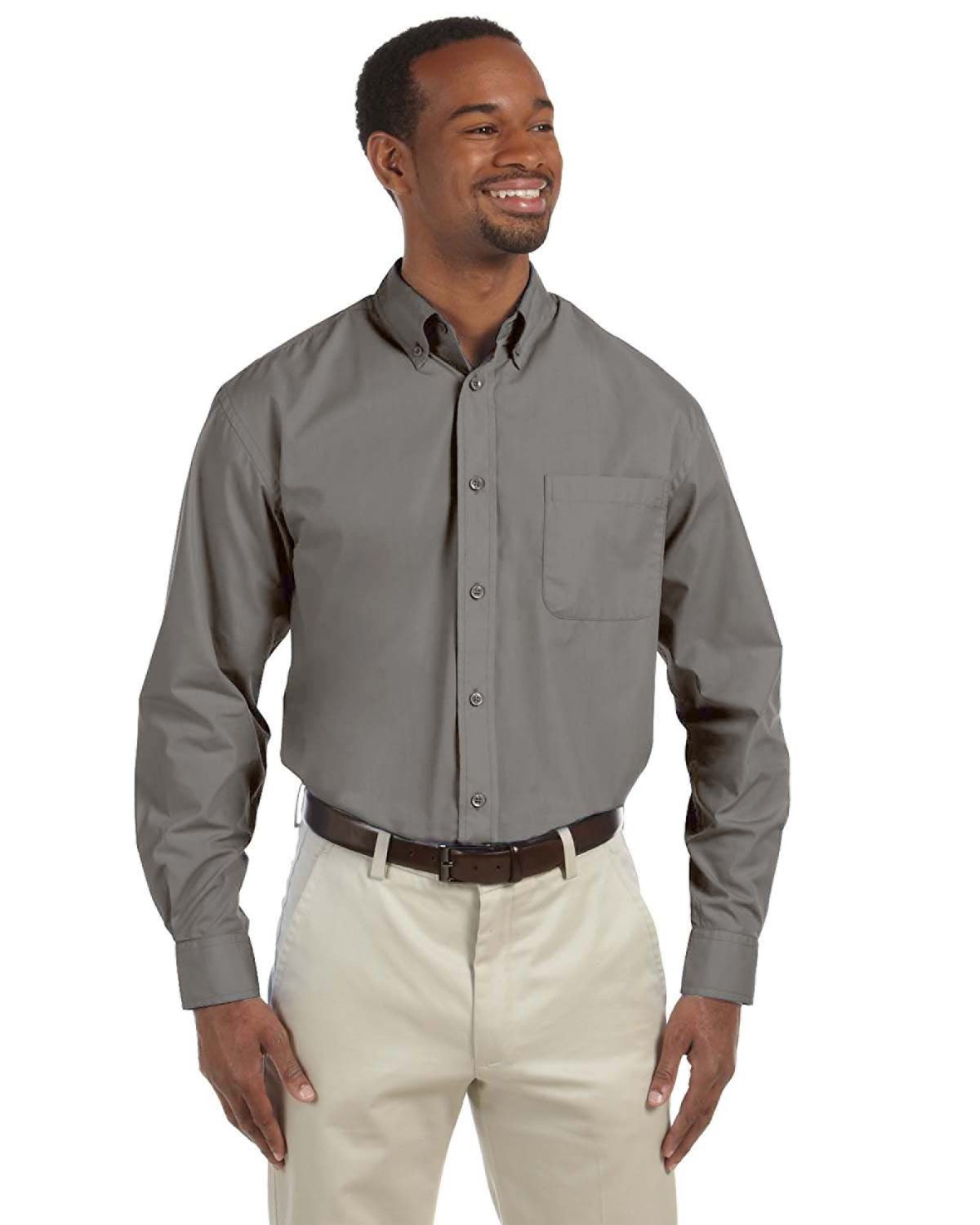 Harriton Men's 3.1 oz. Essential Poplin