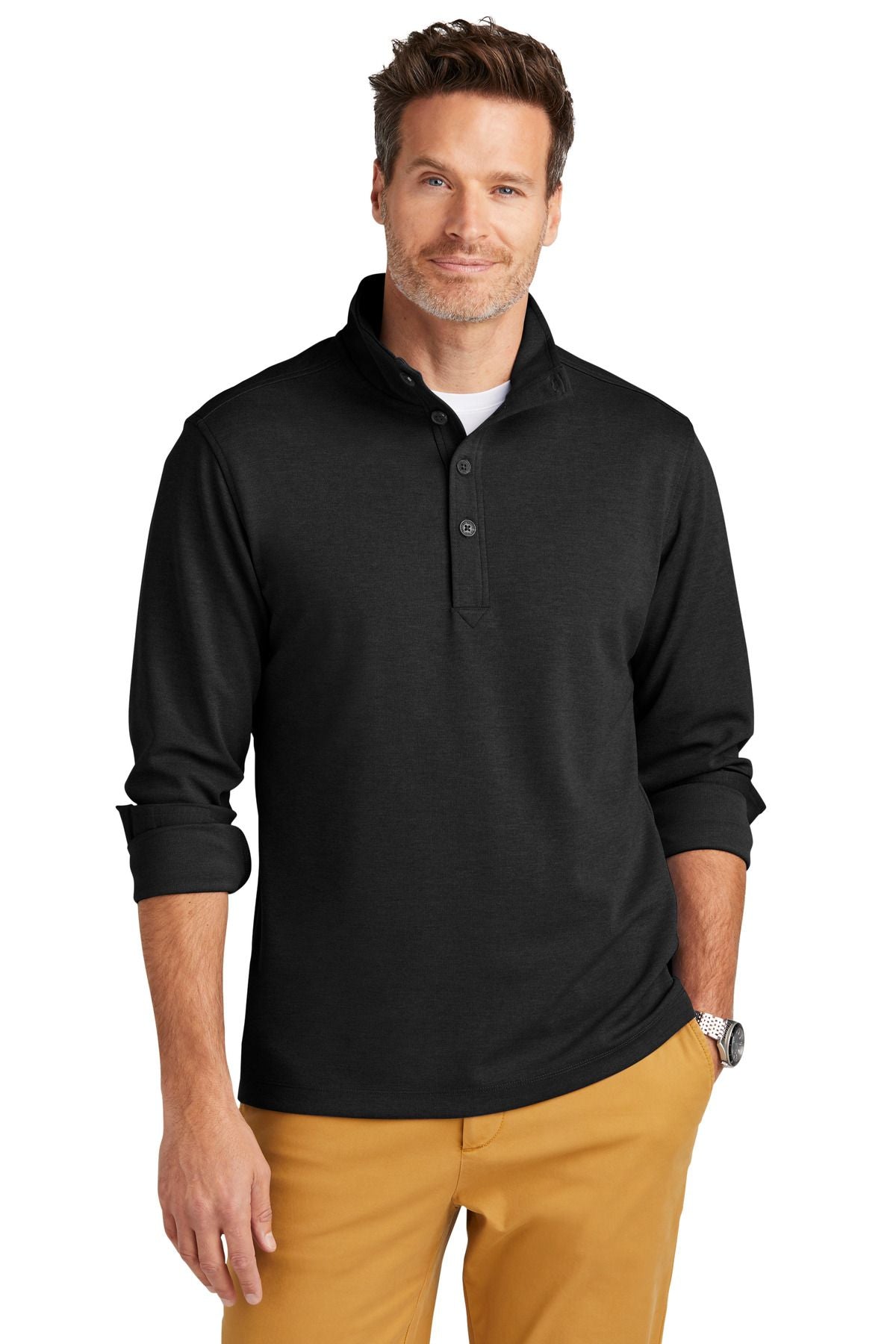 Brooks Brothers Mid-Layer Stretch ¬Ω-Button Shirt