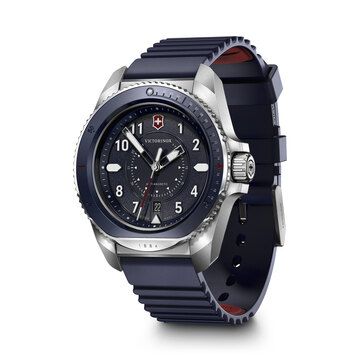Journey Blue Dial Watch w/Rubber Strap