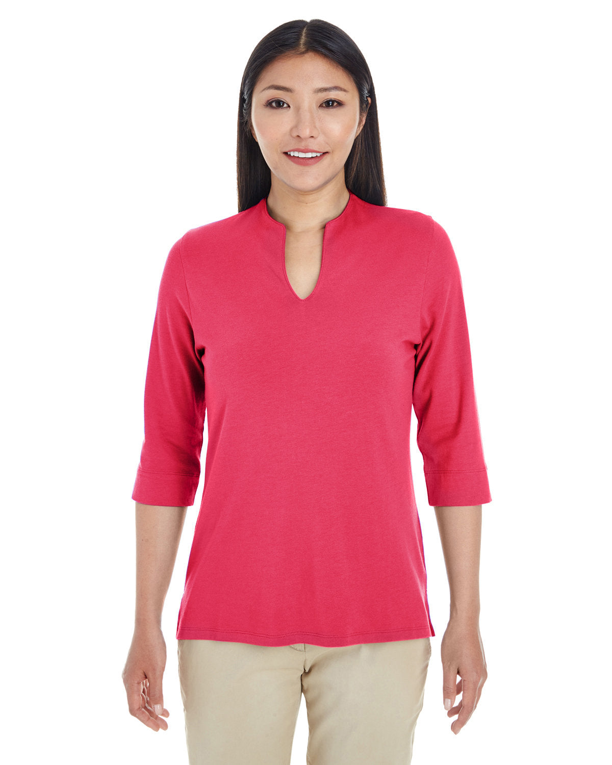 DEVON AND JONES Ladies' Perfect Fit? Tailored Open Neckline Top