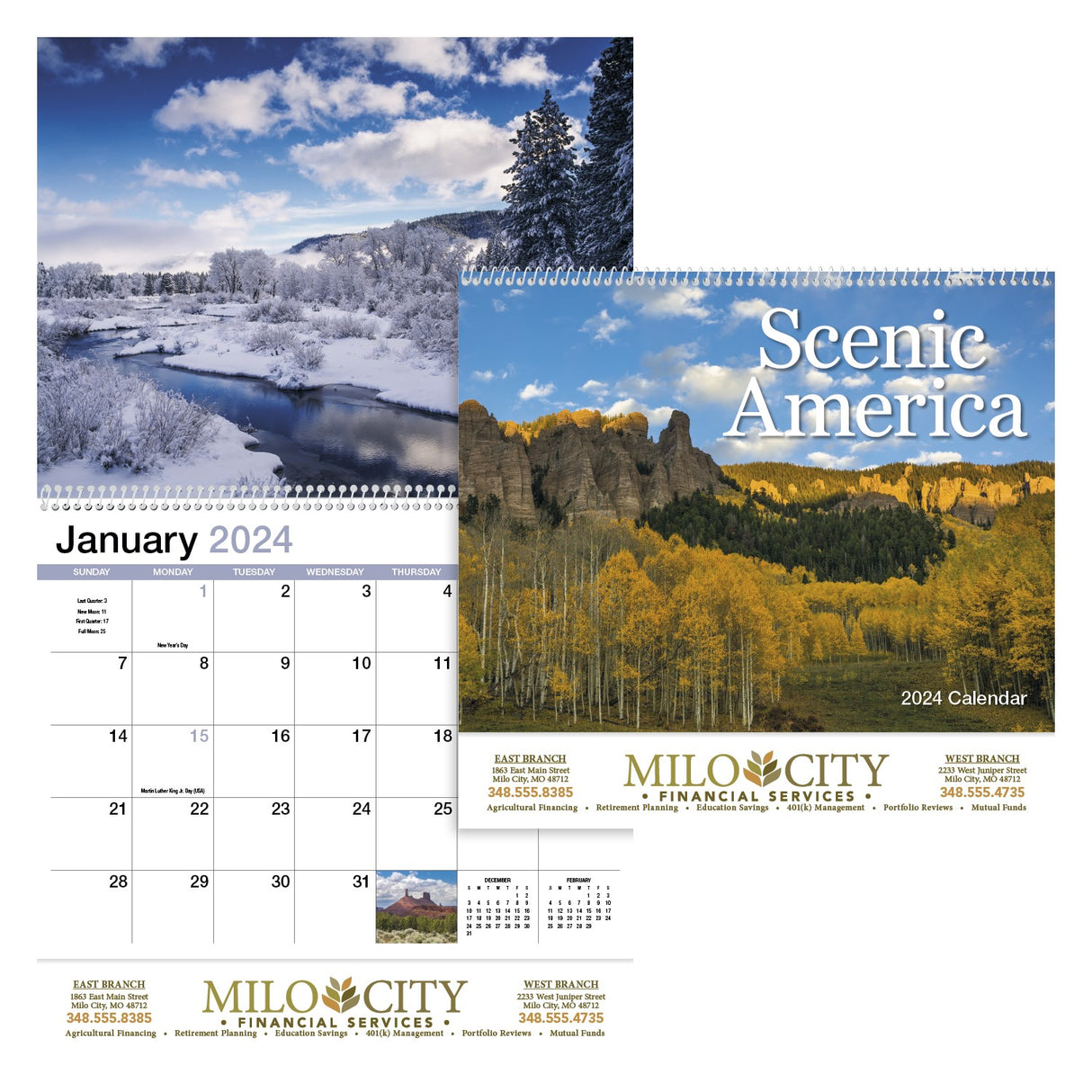 Scenic America® Appointment Calendar - Spiral