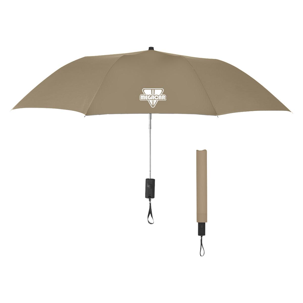 44" Arc Automatic Open Telescopic Folding Umbrella