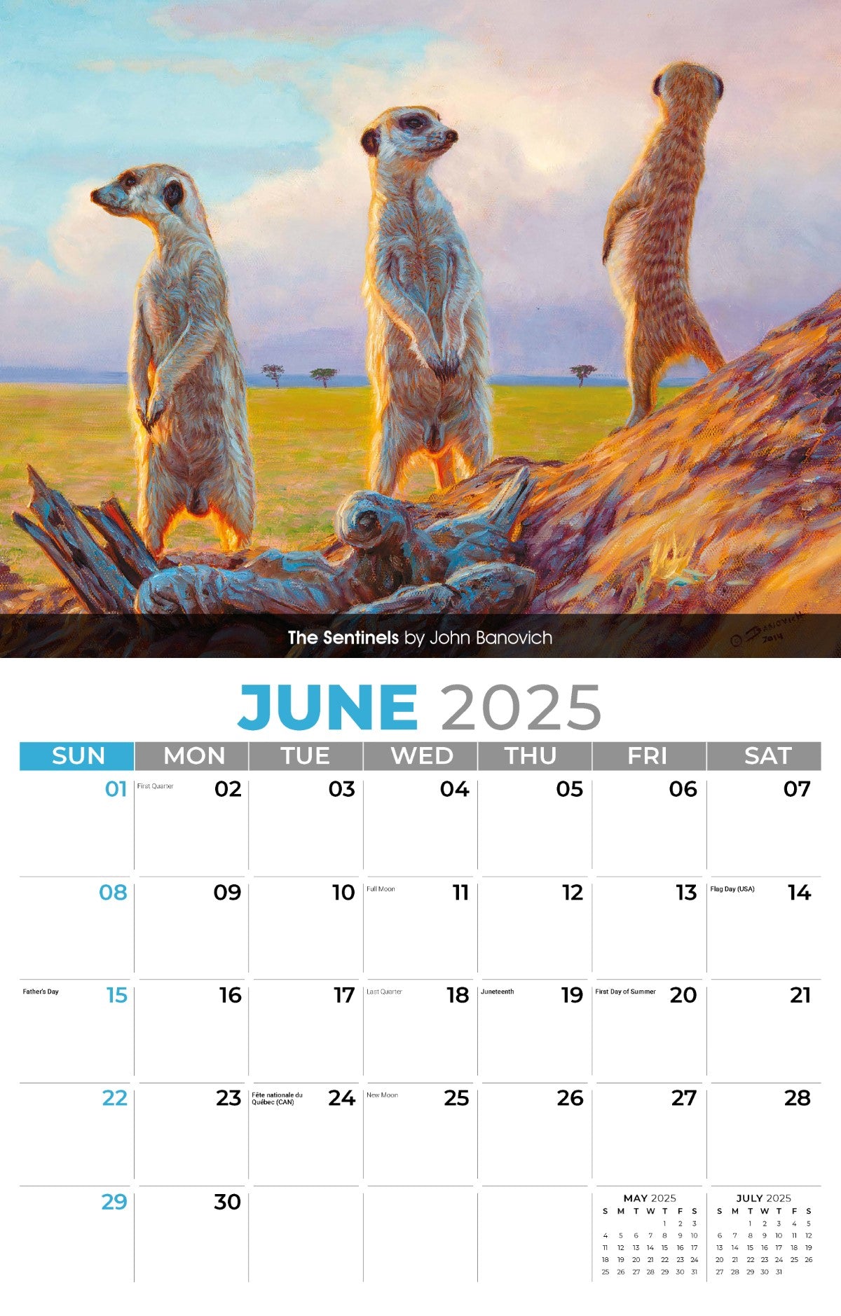 Galleria Wall Calendar 2025 Wildlife Portraits