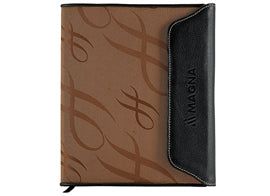 Magnetic Book Cover brown Signature material