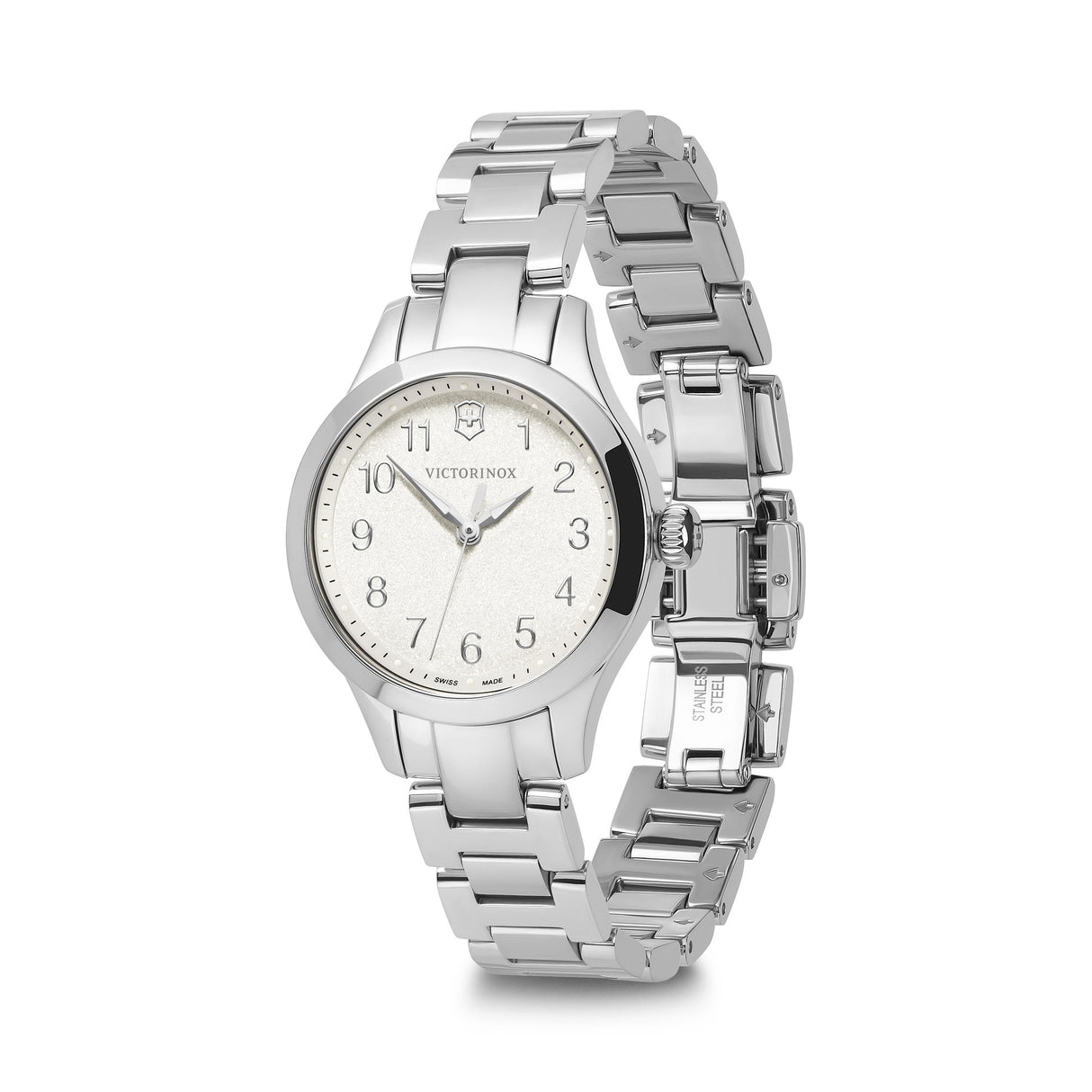 Small White Dial Stainless Steel Bracelet Watch