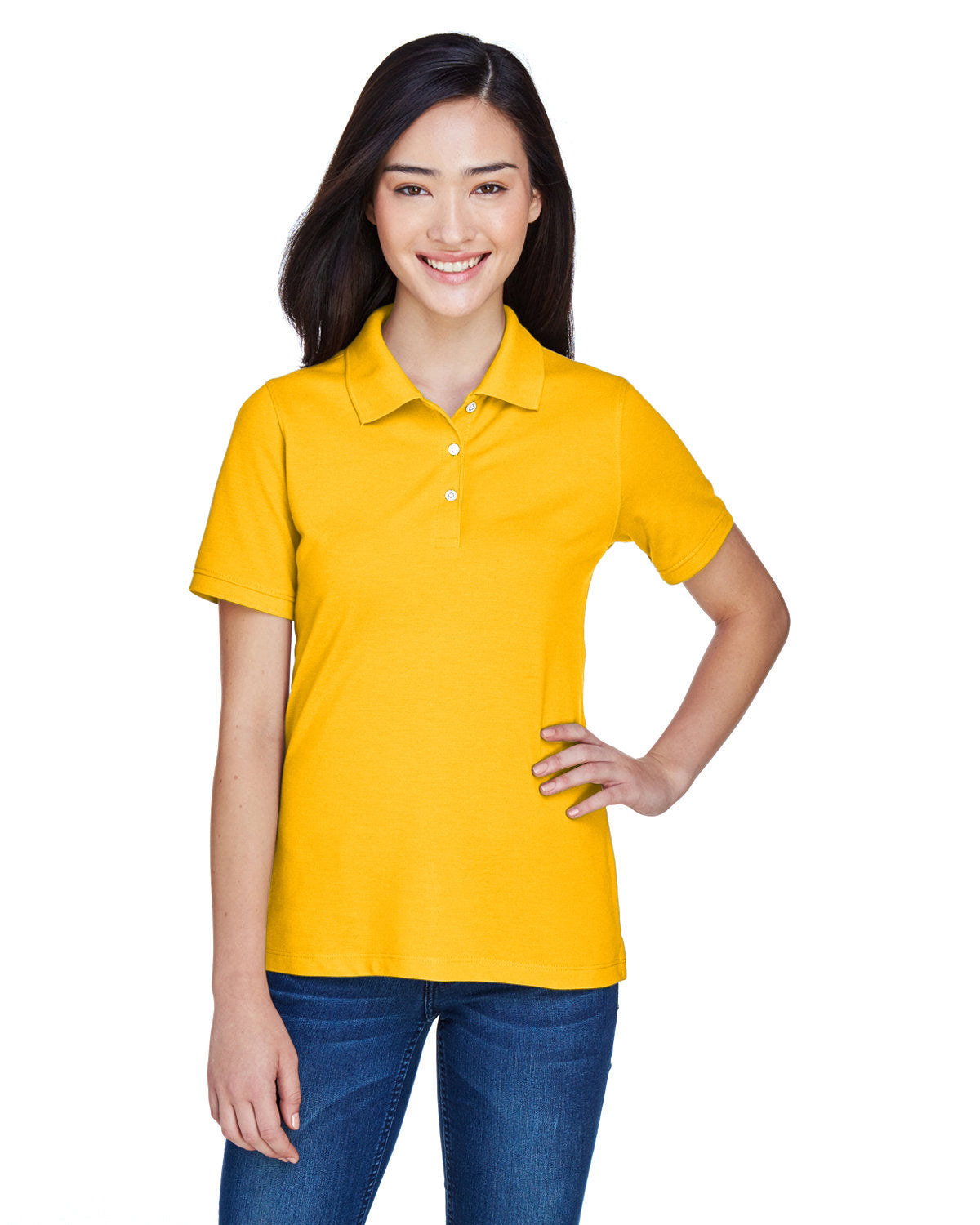 Harriton Ladies' 5.6 oz. Easy Blend? Polo