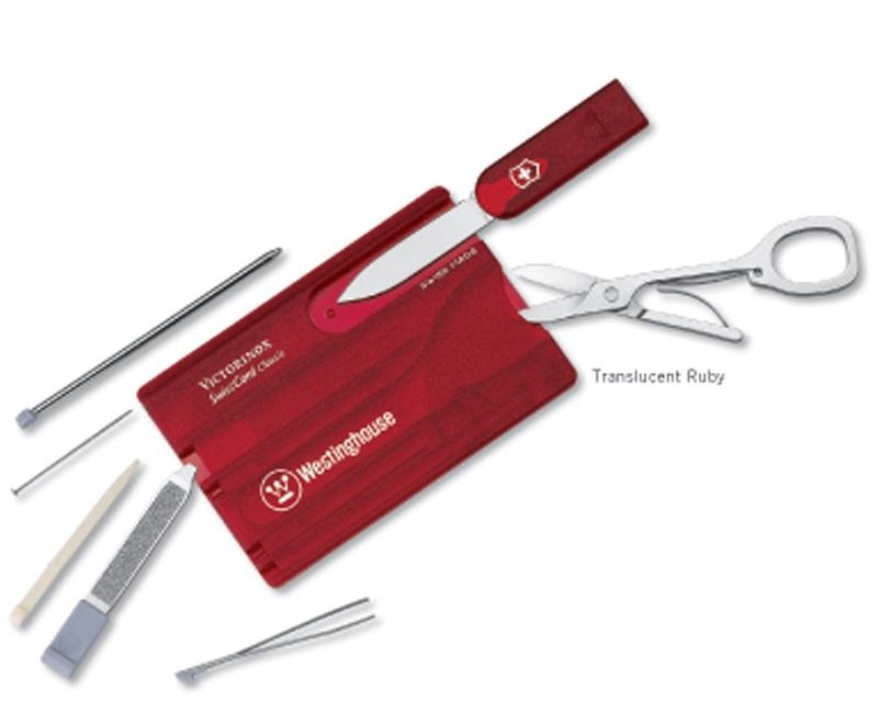 Swiss Army® Swisscard® Ruby Red Translucent Multi-Tool