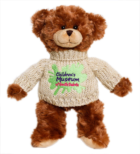 11" Roary Bear w/Hand Knit Embroidered Sweater