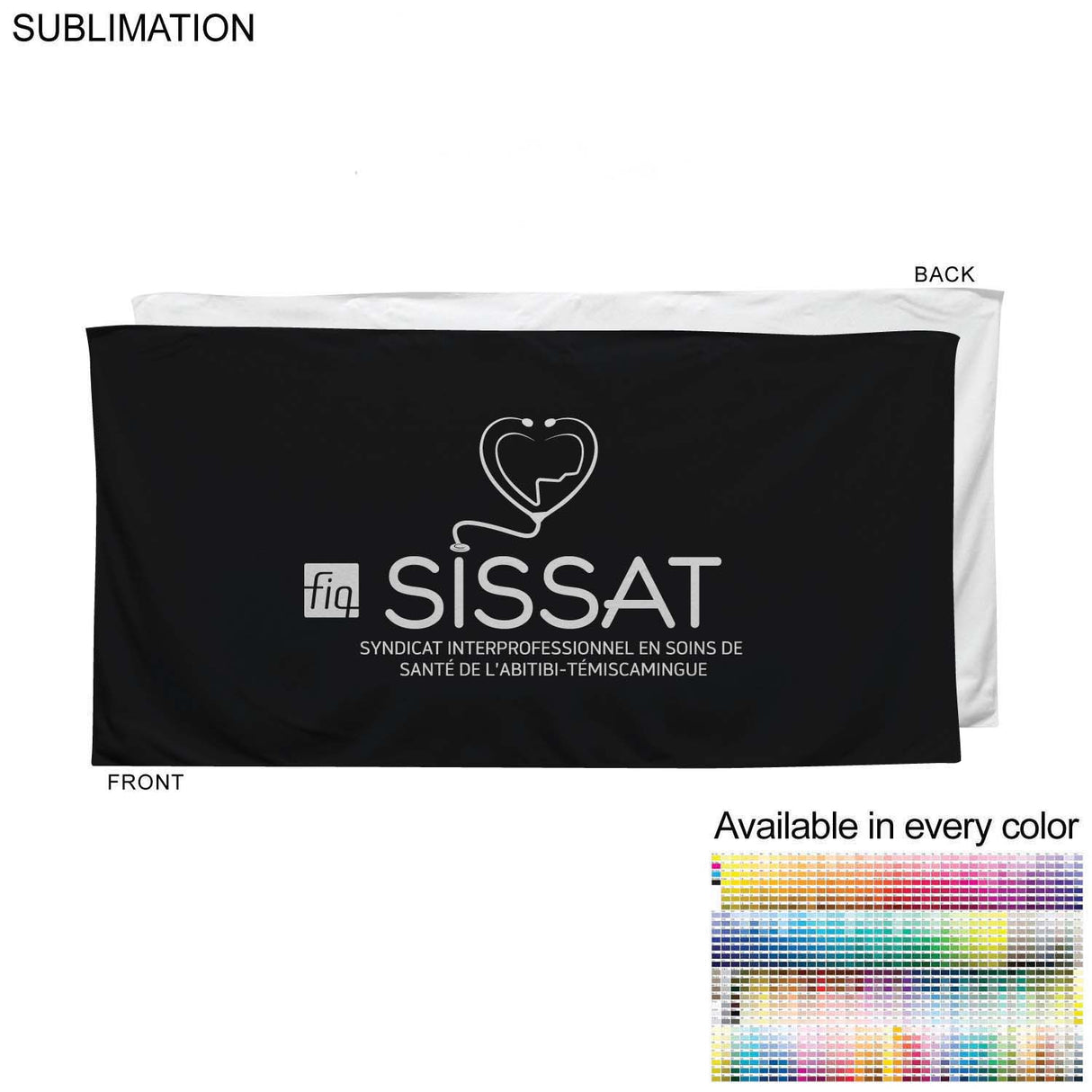Colored Heaviest Plush Velour Terry Cotton Blend Beach Pool Towel, 30x60, Sublimated Edge to Edge