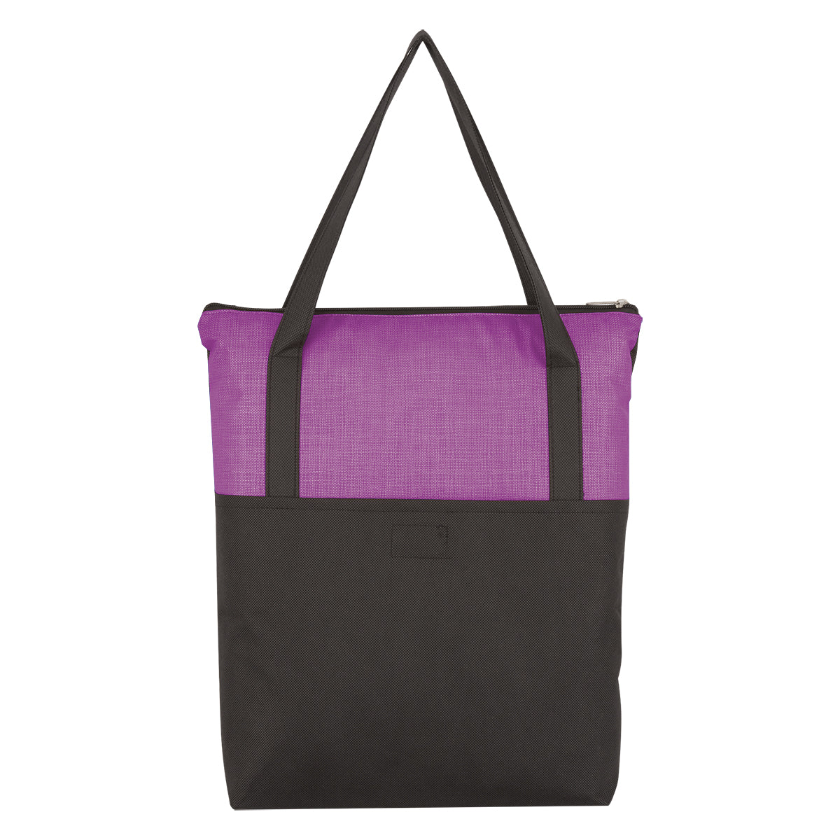 Crosshatch Non-woven Zippered Tote Bag