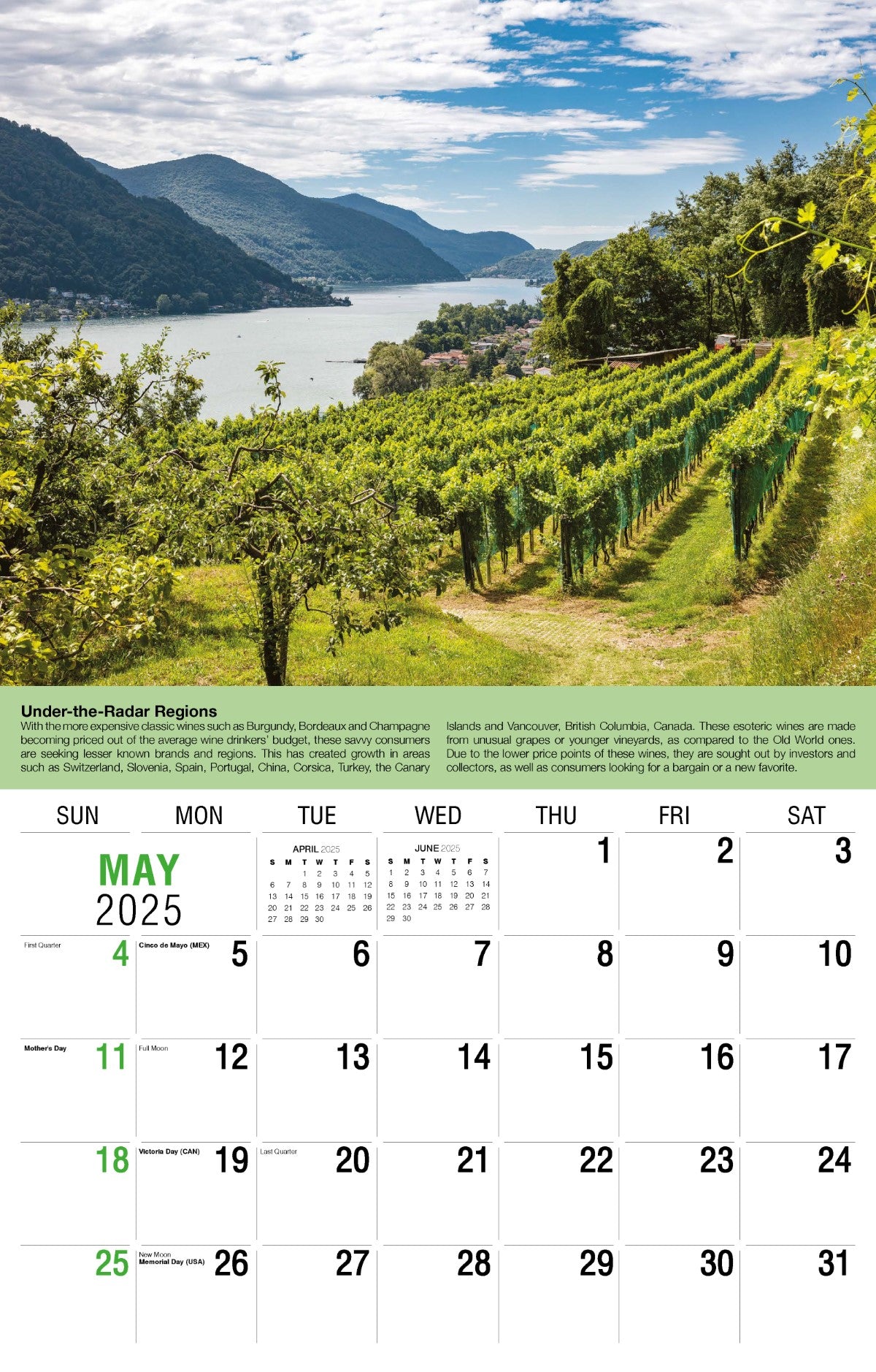 Galleria Wall Calendar 2025 Vintages