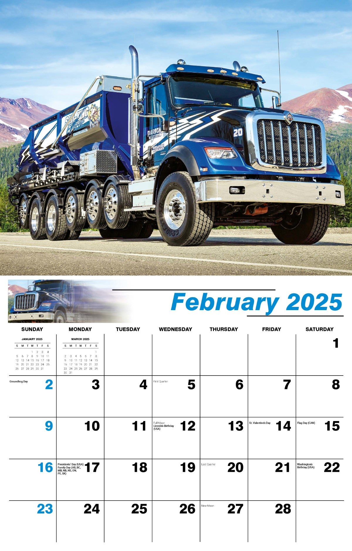 Galleria Wall Calendar 2025 Kings of the Road