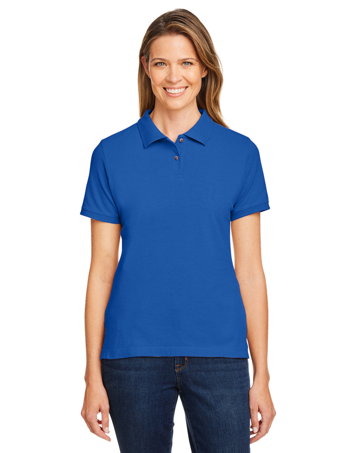 Harriton Ladies' 6 oz. Ringspun Cotton Piqué Short-Sleeve Polo