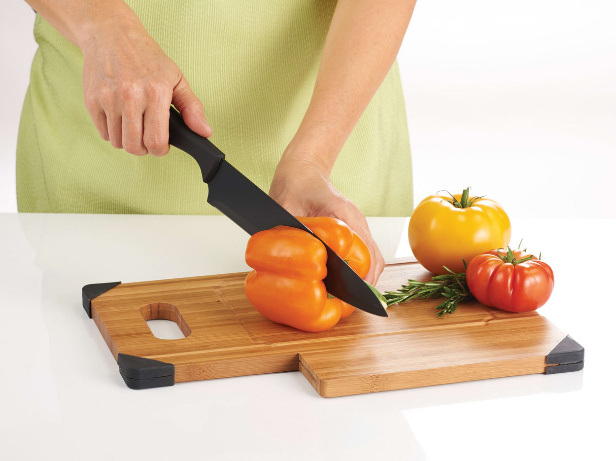 Bamboo Cutting Board with Knife
